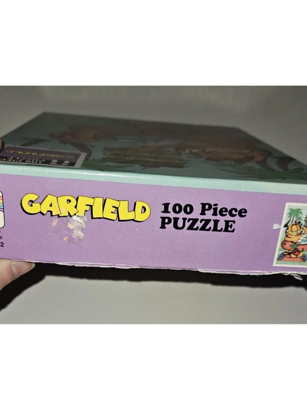 VTG 1978 Garfield 100 pc Puzzle Sandwich Rainbow Works Riddles & Jokes Cards Lot